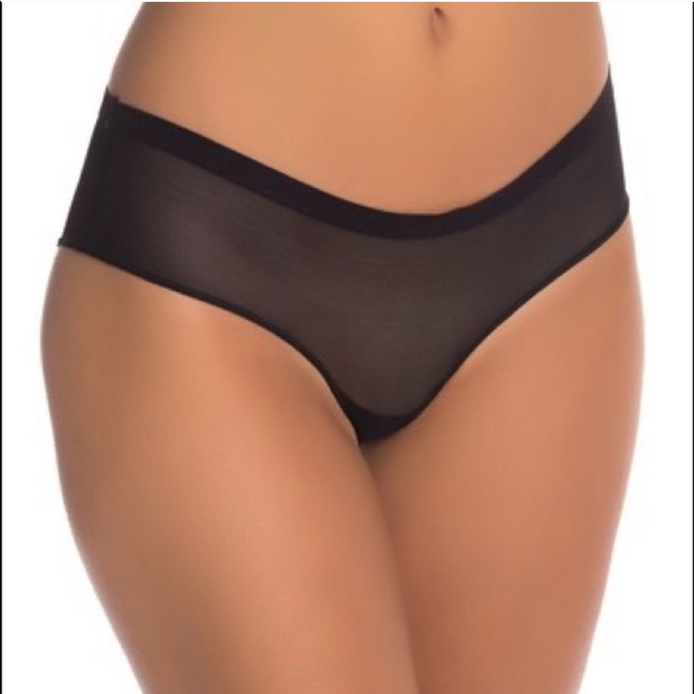 NWT Free People XS Black Mesh Hipster Panty Undie